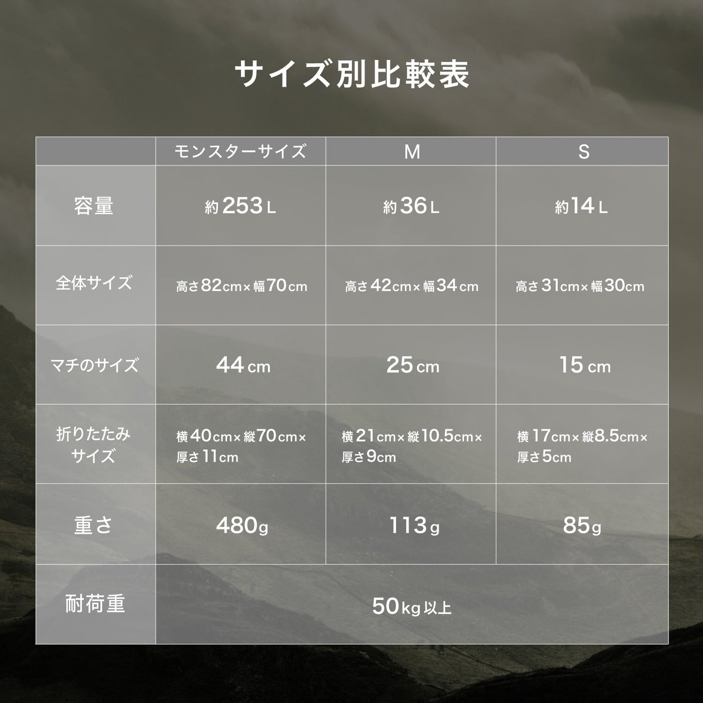 ZENcamps ロールトップバッグ S 14L