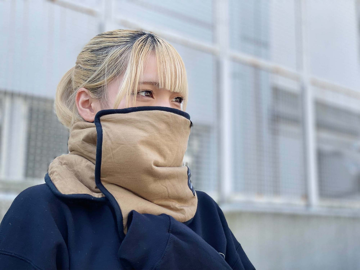 5050WORKSHOP Packable NECK ROUND BLACK パッカブルネックウォーマー ブラック